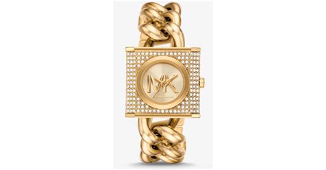 michael kors mk-3111 gold tone bracelet watch|Mini Lock Pavé Gold.